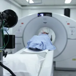 Patient in MRI machine